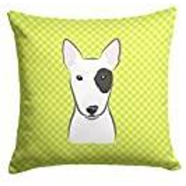 Caroline's Treasures BB1271PW1414 Checkerboard Lime Green Bull Terrier Decorative Pillow  Large  Multicolor
