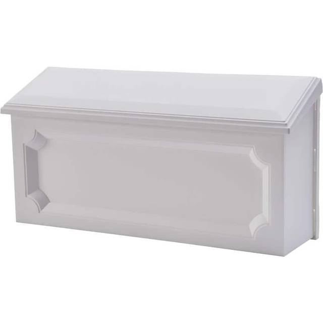 Architectural Mailboxes Windsor Plastic Wall Mount Mailbox  WMH00WAM  White  Small Capacity