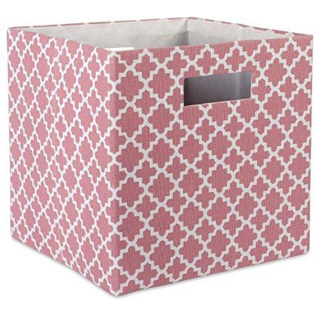 DII Polyester Cube Lattice Rose Square