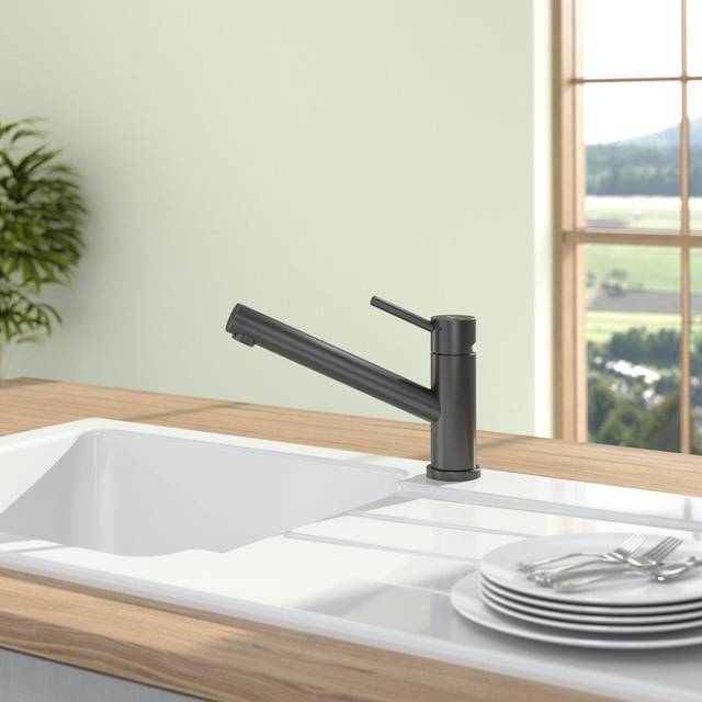 Villeroy & Boch Como 92511105 Low Pressure Single-Lever Kitchen Tap Anthracite