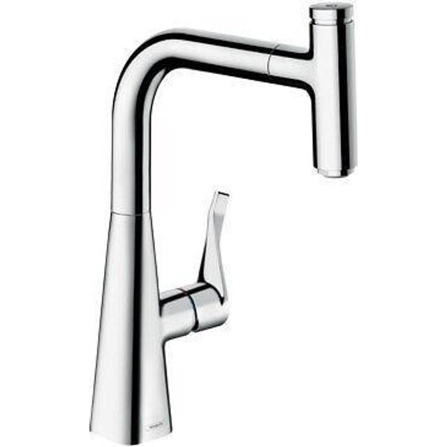 Hansgrohe Metris Select M71 Brushed Steel Pullout Kitchen Mixer Tap 14