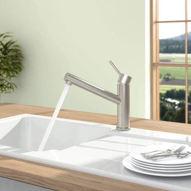 Villeroy & Boch 927500LC Como X Kitchen Sink tap, Solid Stainless Steel, Excenterbet?tigung
