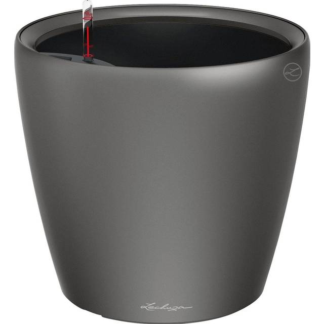Lechuza Classico 43 LS Charcoal Poly-Resin Self-Watering Planter 40cm - Lechuza The Original - Grey