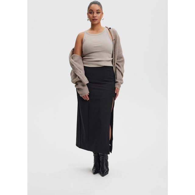 Gestuz Joellegz HW Long Skirt Noos Dam Maxikjolar Stl. 38 - Från Magasin - Black (38)