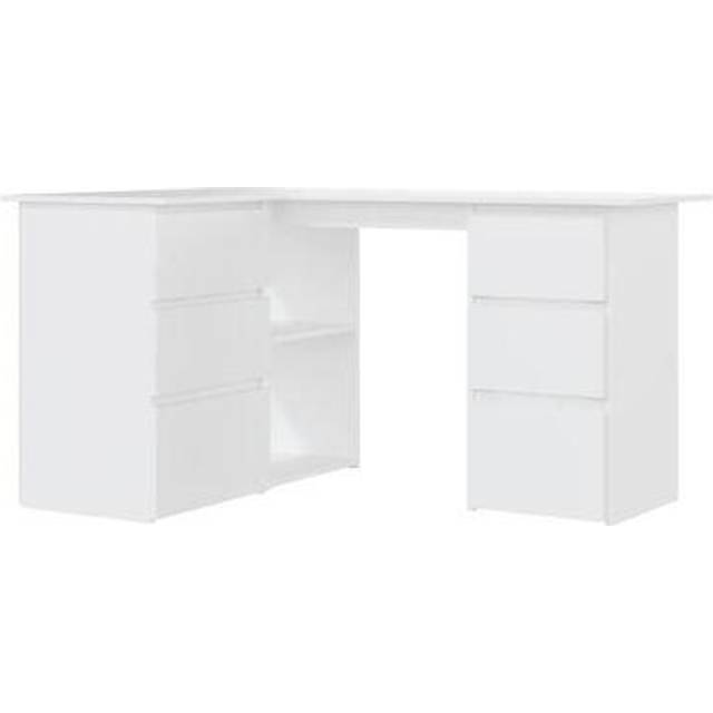 vidaXL Corner Desk Brown Oak 145x100x76 cm Engineered Wood