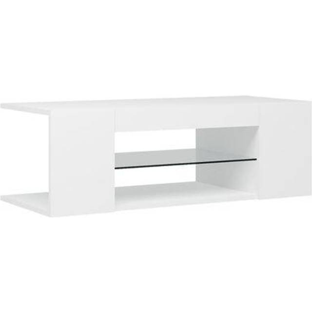 vidaXL TV Cabinet with LED Lights Concrete Grey 90x39x30 cm