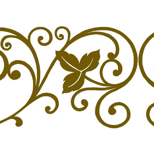 MGAZB6003A Peel and Stick Damask Golden Vines, Scrolls Self Adhesive Mirror Window Sticker Wallpaper Border, Roll 33 ft X 4 in (10m X 10cm)