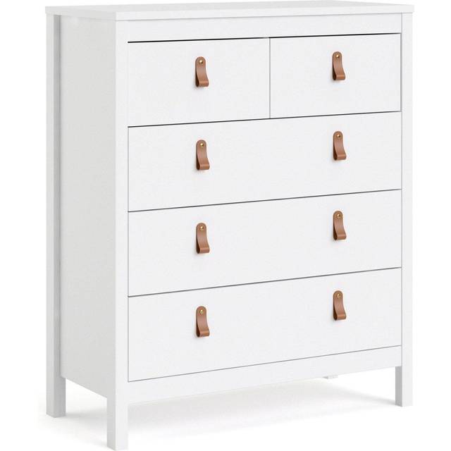 Florence Barcelona 5 Drawer Matt Black Chest of Drawers - 2+3 Drawers