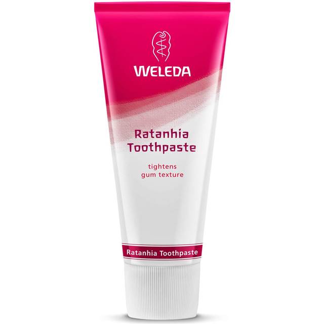 Weleda Ansiktsvard Teeth-and-mouth-careFör långvarigt frisk andedräkt, avlägsnar plack och skyddar mot kariesRatanhia tandkräm 75 ml (680,00 kr / 1 l)