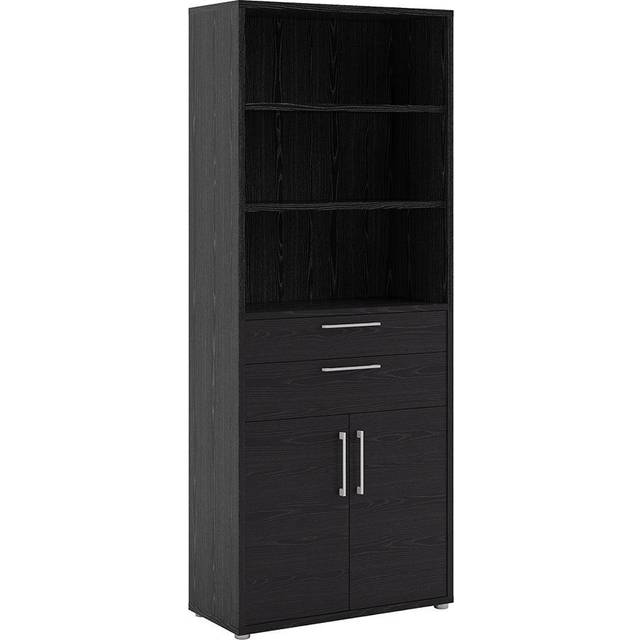 Prima Oak Effect 2 Drawer and 2 Door Tall Bookcase