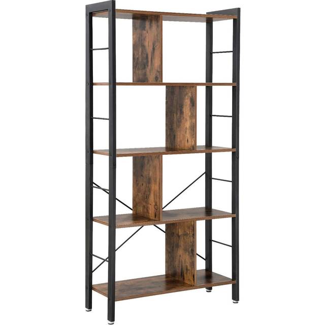 Vasagle 4-level Shelf - Rustic Brown and Black, Brown