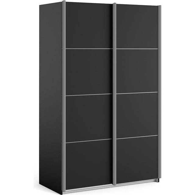 Indoor Furniture Group Verona Sliding Wardrobe 120Cm In White With Oak Effect Doors With 2 Shelves, White
