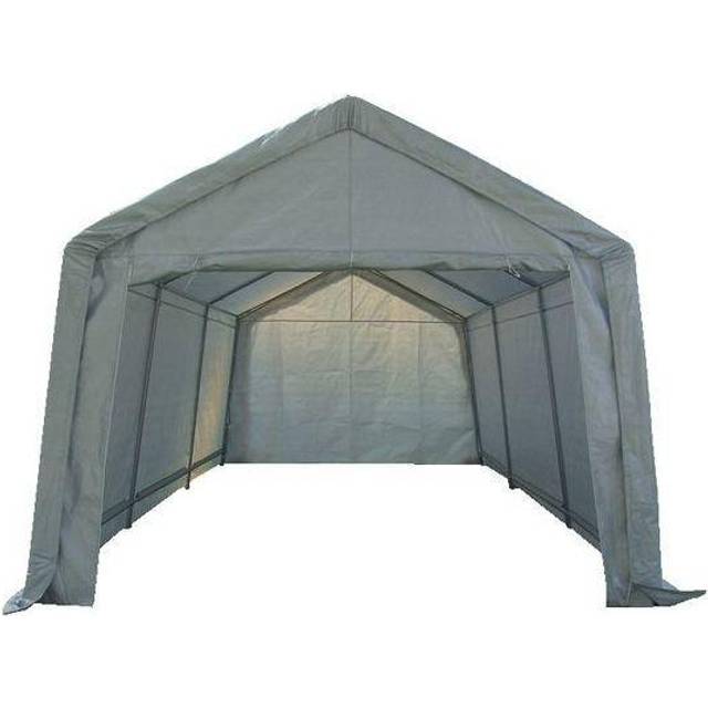 KMS - birchtree Heavy Duty Waterproof 3m x 6m x 2.6m Carport Party Tent Canopy White 180g Polyester Steel Frame