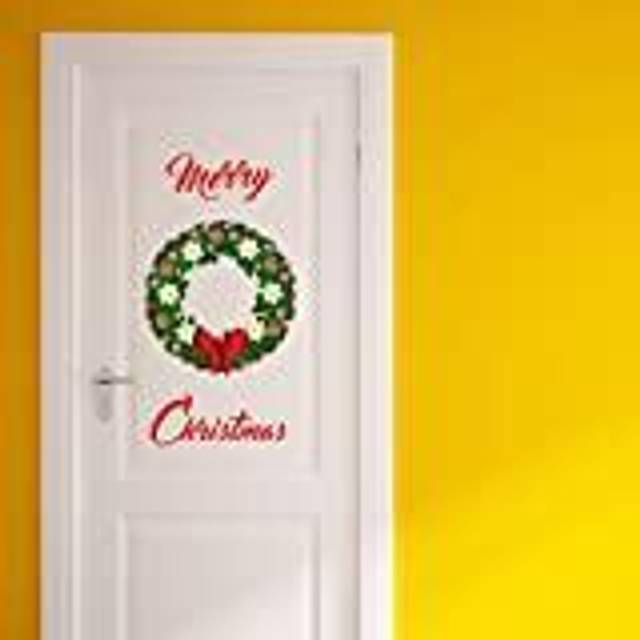 Walplus Greeting Garland Self Adhesive Christmas Wall Sticker - Multi - 0.2 x 60 x 30cm