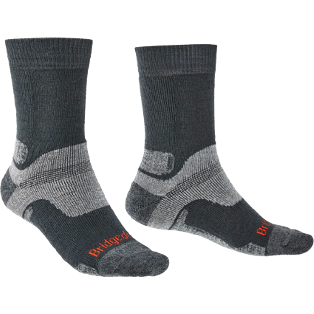 Bridgedale Hike Midweight Performance Sock: Black: L Size: L, Colour: