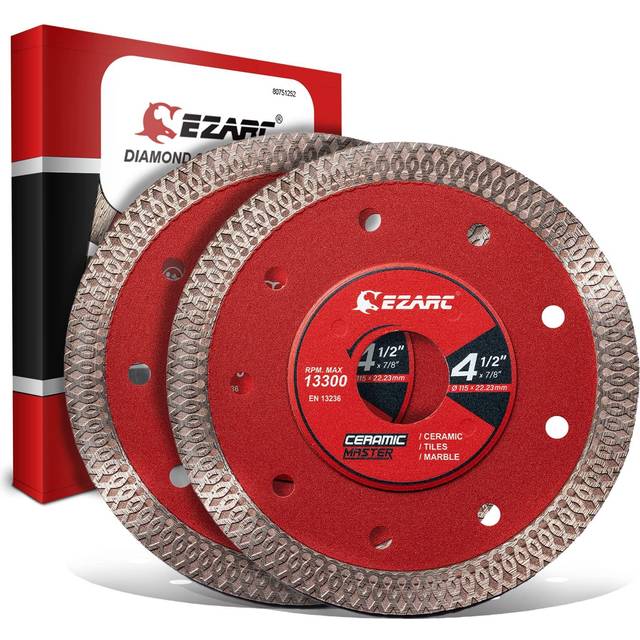 EZARC 115mm Diamond Cutting Discs, Super Thin Fast Diamond Saw Blade for Angle Grinder, 115mm Cutting Wheel for Porcelain, Granite, Marble, Tiles and