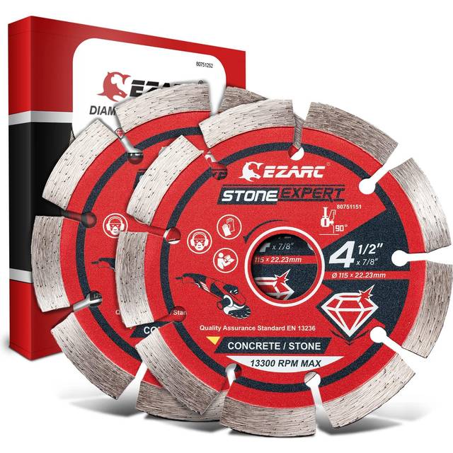 Ezarc 2 pack diamond blade disc 115mm for concrete bricks granite masonry