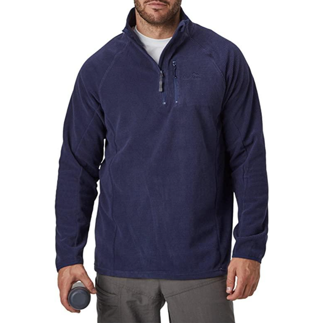 Men's Grid Half-Zip Fleece, Navy