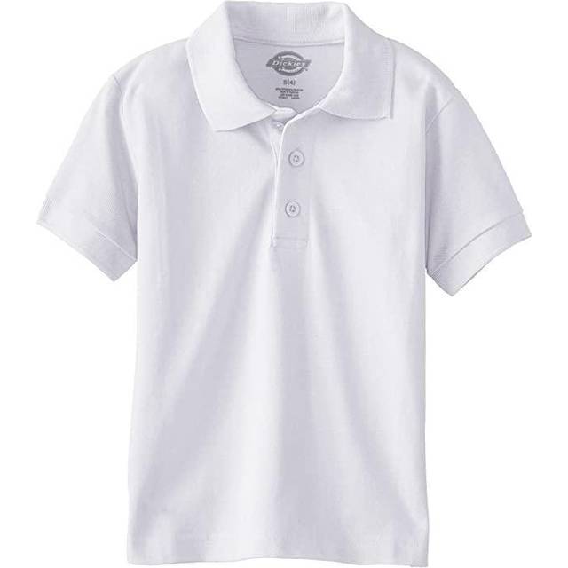 Dickies Big Boys' Short Sleeve Pique Polo Shirt  White  Small (8)