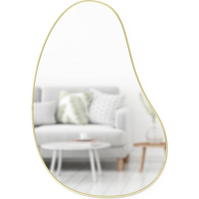 Umbra Hubba Pebble Wall Mirror, 61 x 92cm, Brass
