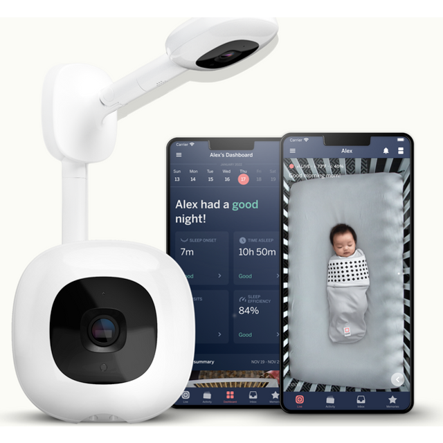 Nanit Pro Smart Baby Monitor and Wall Mount - White