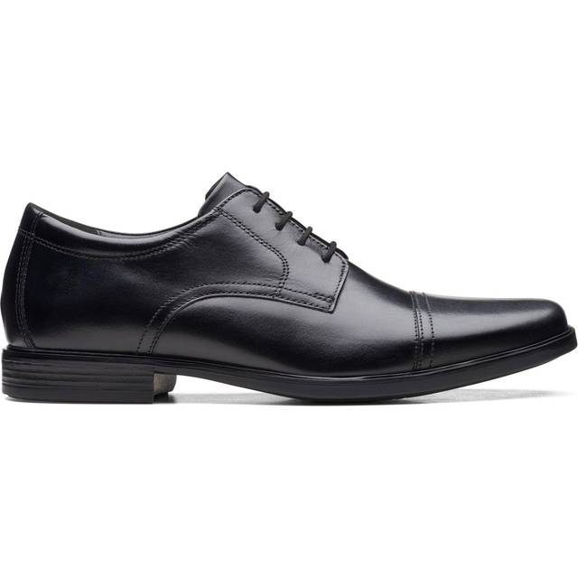 Clarks herr howard cap oxford, Svart läder - 45 EU