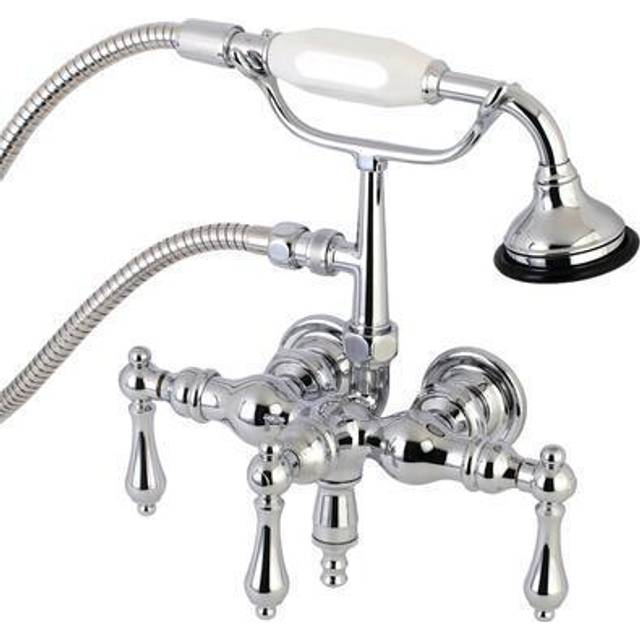 Kingston Brass AE20T1 Aqua Vintage 3-3/8 Inch Wall Mount Tub Faucet wi