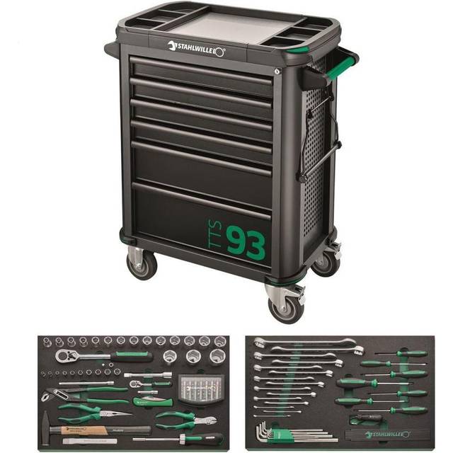 Stahlwille 98830177 Verkstadsvagn Tillverkarfärg: Svart, Grön