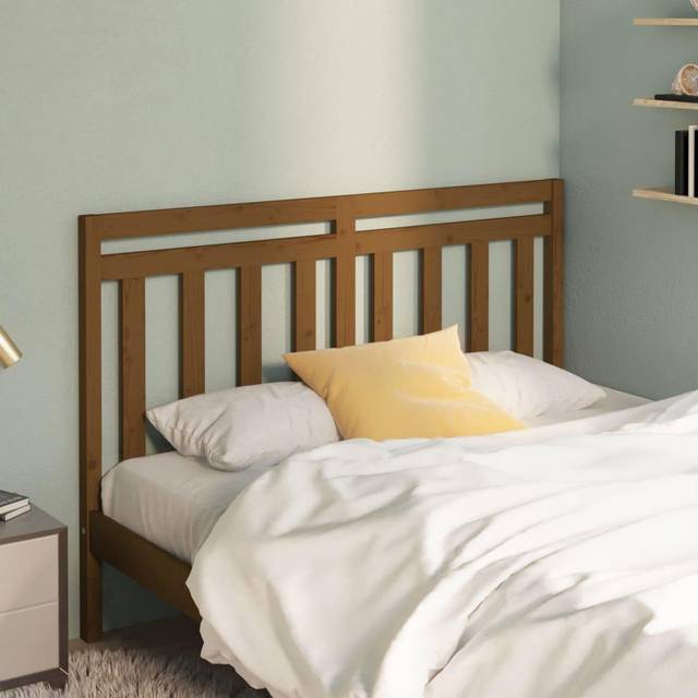 vidaXL Bed Headboard Honey Brown 166x4x100 cm Solid Wood Pine