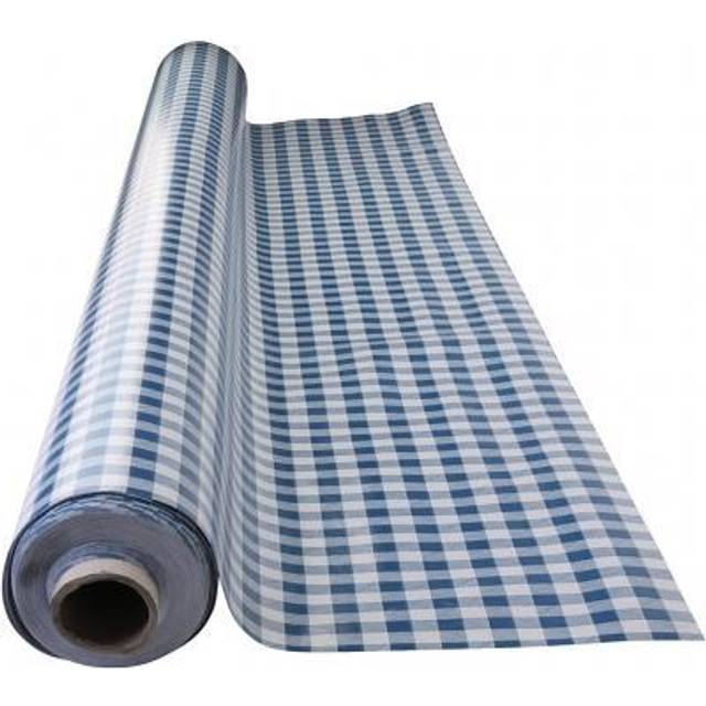 Vaxduk - 1 Löpm., Blårutig, B: 140 cm, Blå, Vit - Bordsdukar & bordslöpare - vit