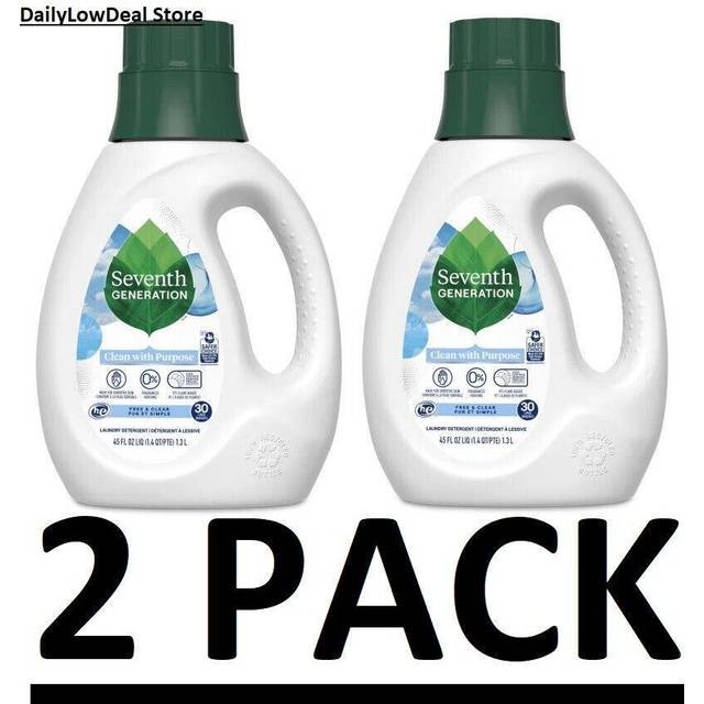 Seventh Generation Liquid Laundry Detergent 30 Loads Fragrance Free 45 fl oz