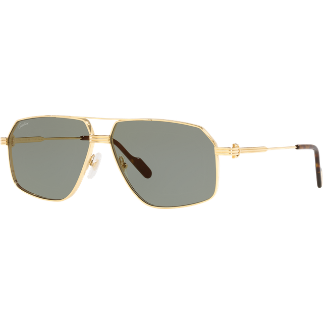 Cartier Womens Gold Ct0270s Premi&#232;re De Pilot-frame Metal Sunglasses 61x12mm - GOLD