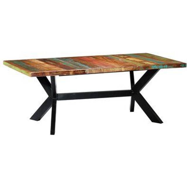 vidaXL Dining Table 200x100x75 cm Solid Mango Wood - Brown
