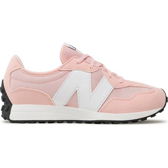 New Balance Junior Girls' 327 Trainers - Pink/White, Pink/White, Size 3 Older