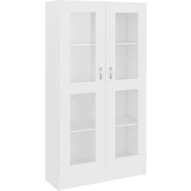 vidaXL Vitrine Cabinet Black 82.5x30.5x150 cm Engineered Wood