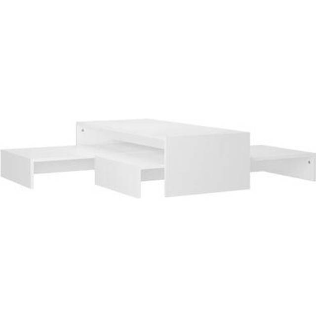 Satsbord vit och sonoma-ek 100x100x26,5 cm konstruerat trä