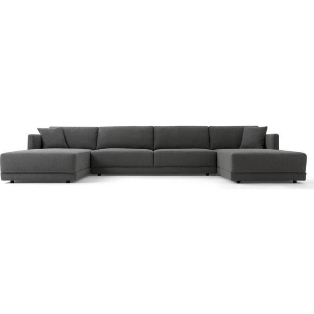 Domus 155" 3-pc U-Chaise Sofa Sectional, Gris Boucle