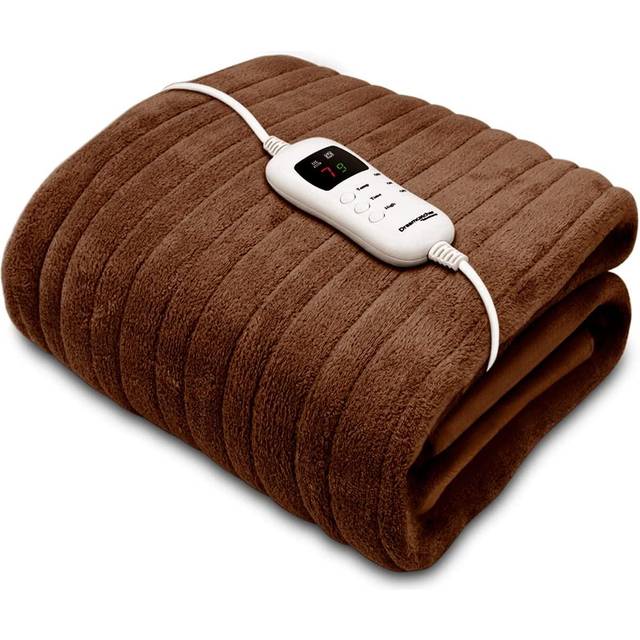 Dreamcatcher Heated Electric Soft Throw 160 X 120Cm 9 Heat Settings And Timer - Gold, Gold