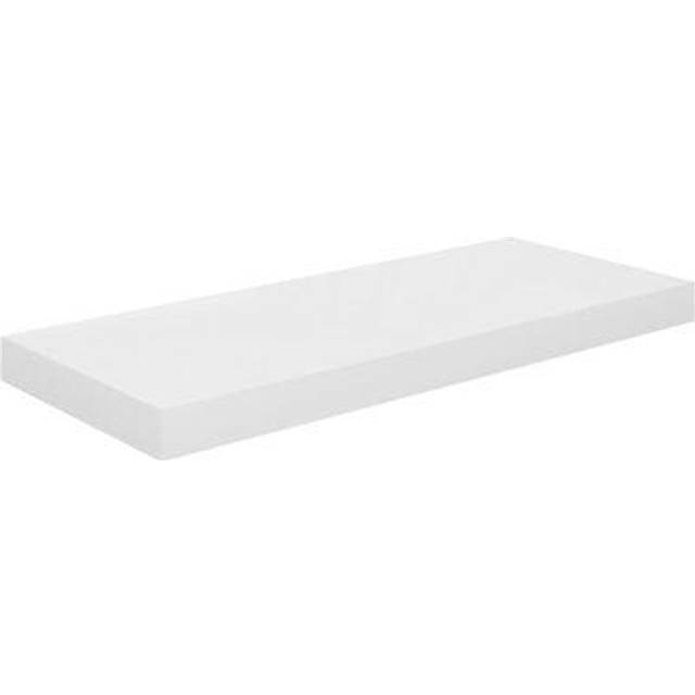 vidaXL Floating Wall Shelf Oak and White 60x23.5x3.8 cm MDF - Brown