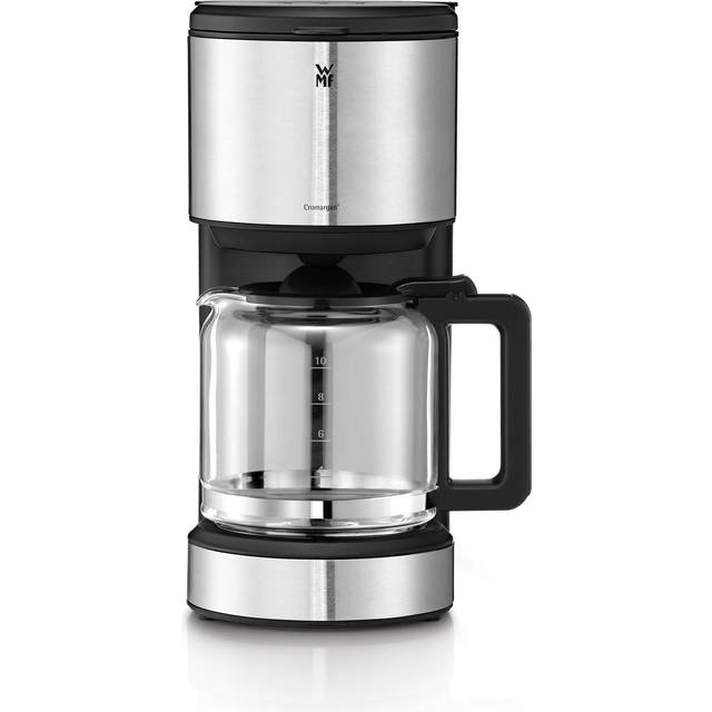WMF 0412150011 Stelio Glas Kaffebryggare 1,25l 10-Koppar Extern Nivåindikator Droppstopp Översvämningsskydd Automatisk Avstängning 1000 W