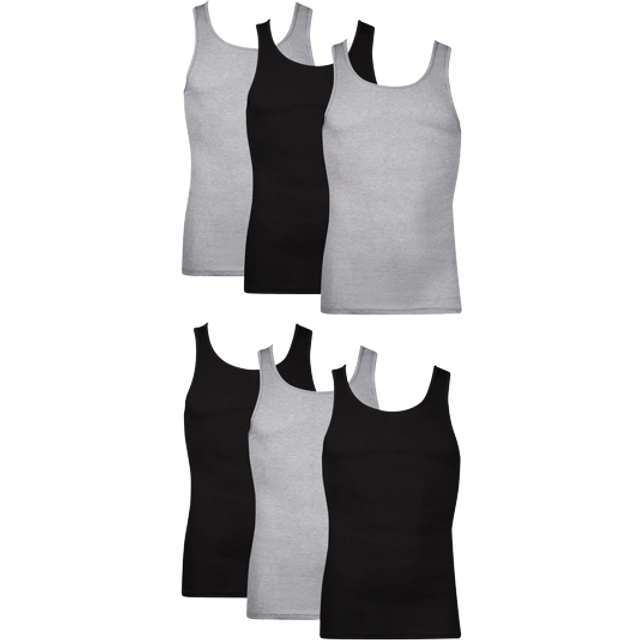 Hanes Men Hanes Men's Cotton Tank Undershirts Pack  Moisture-Wicking R