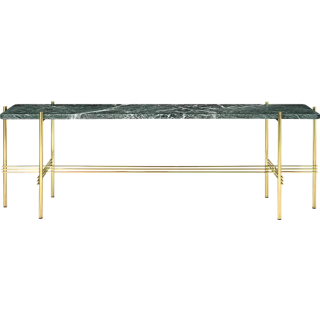 GUBI TS Console 1 konsolbord marmor svart, mässingstativ - Svart