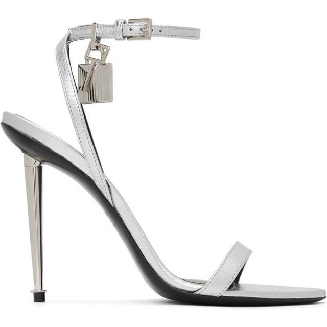 105mm Padlock Metallic Leather Sandals