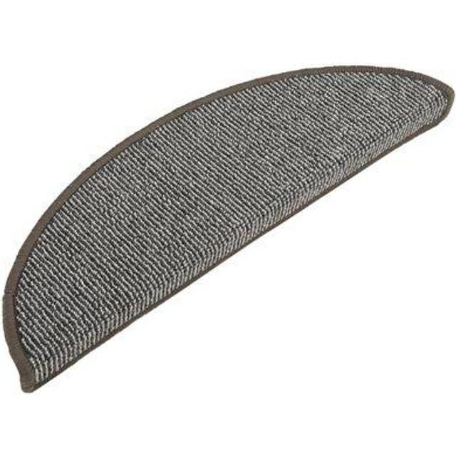 vidaXL Carpet Stair Treads 15 pcs Grey 56x17x3 cm