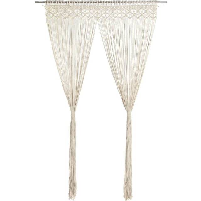 Macrame Curtain 140x240 cm Cotton Vidaxl