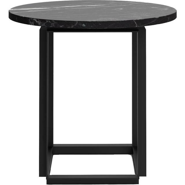 New Works - Florence Side table - Sidobord - White Viola Marble m. Hvid Ramme - H: 47 x Ø: 50