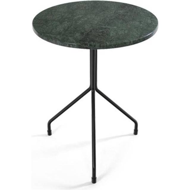 OX Denmarq Allforone side table White carrara-black, Ø40 cm