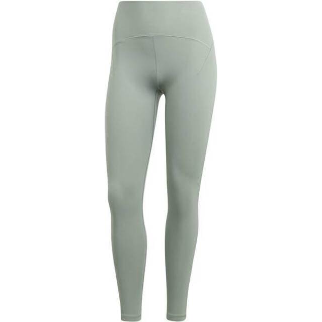 adidas Performance Womens Yoga Studio Luxe 7/8 Leggings - Green Recycled Material - Size Small