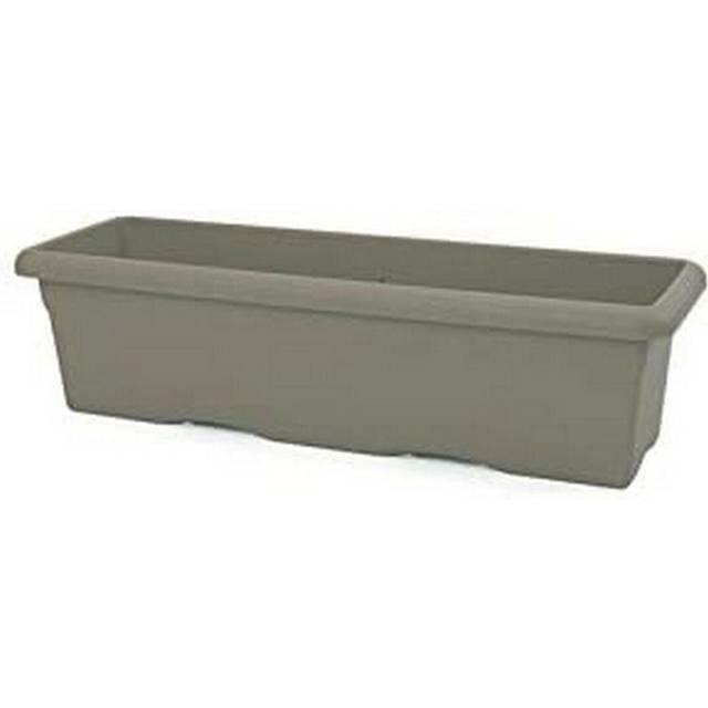 PLASTIKEN Rectangular planter - 60 x 33 cm - Taupe