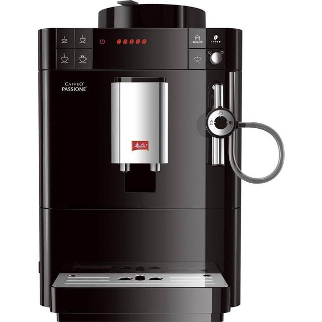 Melitta CAFFEO Passione - Automatisk kaffekokare med mjölkskummare - 15 bar - svart